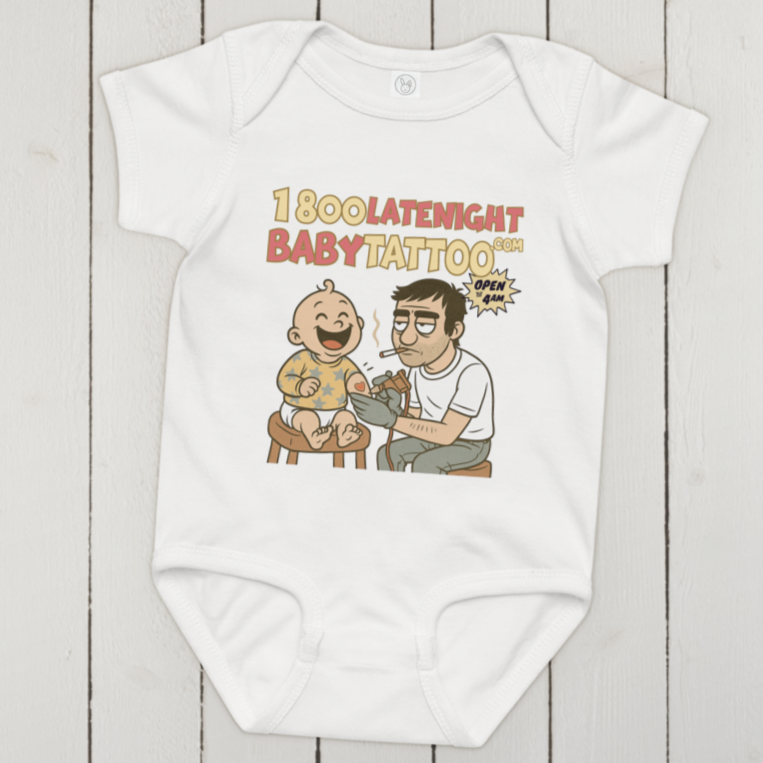 1800 LateNightBaby Tattoo.com Onesie