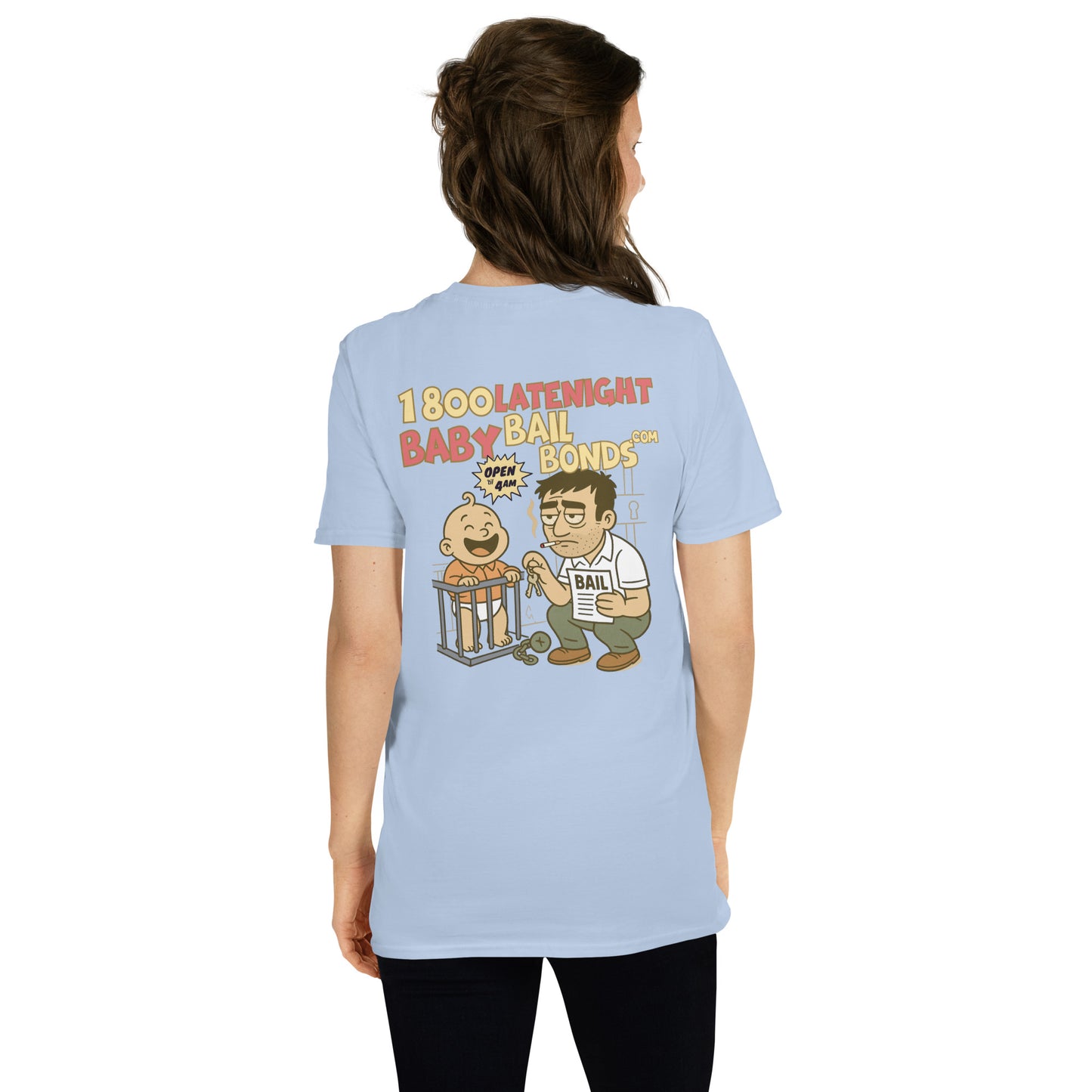 1st Edition! BabyBailBonds T (White / Light Blue)