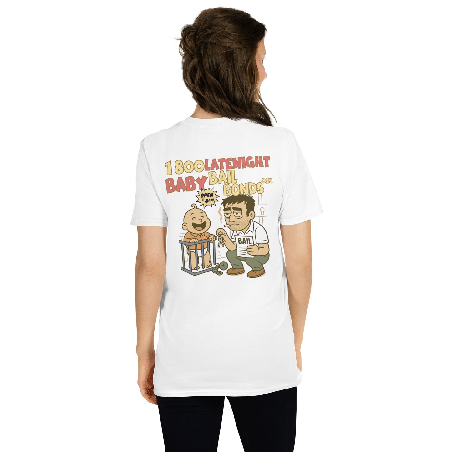 1st Edition! BabyBailBonds T (White / Light Blue)